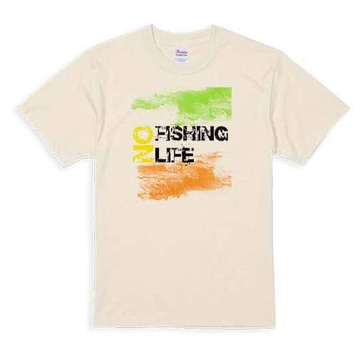 【Tシャツ】No Fishing No Life ビタミン 5.6oz Cotton:100%