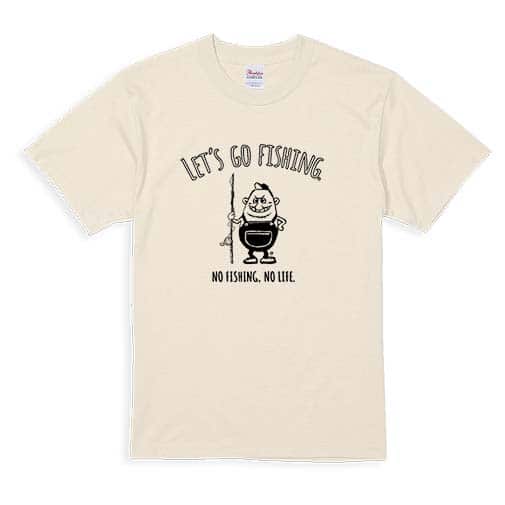 【Tシャツ】【釣りざんまい】レッツゴーフィッシング ポッチャリアングラー 5.6oz Cotton:100%