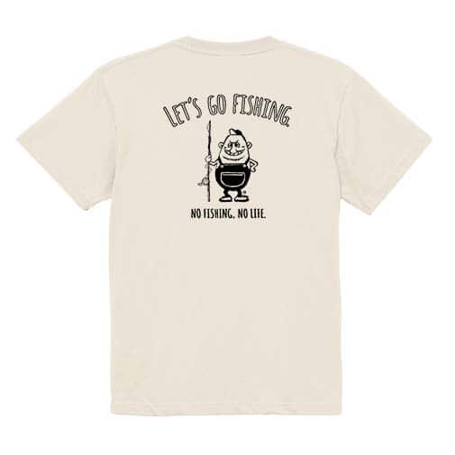 【Tシャツ】【釣りざんまい】レッツゴーフィッシング ポッチャリアングラー 5.6oz Cotton:100%