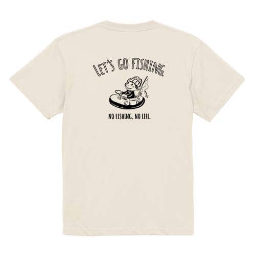 【Tシャツ】【釣りざんまい】レッツゴーフィッシング ボートアングラー 5.6oz Cotton:100%
