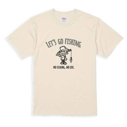 【Tシャツ】【釣りざんまい】レッツゴーフィッシング 釣り好き少年 5.6oz Cotton:100%