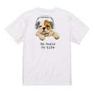 【Tシャツ】ブルドックだってNo Music No Life 5.6oz Cotton:100%