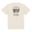【Tシャツ】猫だってNo Music No Life 5.6oz Cotton:100%