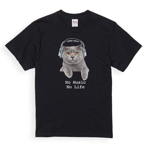 【Tシャツ】ブリティッシュだってNo Music No Life 5.6oz Cotton:100%