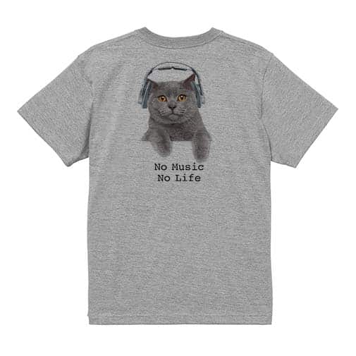 【Tシャツ】ブリティッシュだってNo Music No Life 5.6oz Cotton:100%