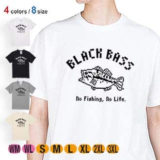 【Tシャツ】【釣りざんまい】ブラックバス 5.6oz Cotton:100%