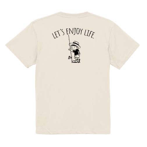 【Tシャツ】【釣りざんまい】釣りに行きたい少年_02 5.6oz Cotton:100%