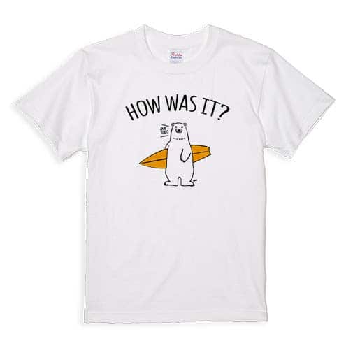 【Tシャツ】波乗りシロクマさん(wakat) 5.6oz Cotton:100%