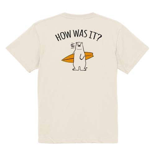 【Tシャツ】波乗りシロクマさん(wakat) 5.6oz Cotton:100%