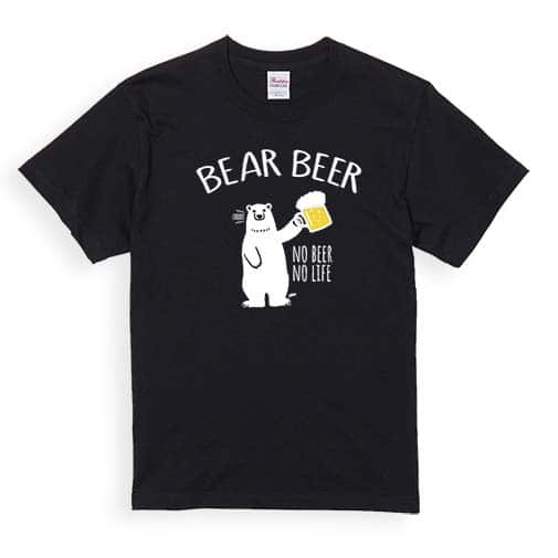 【Tシャツ】シロクマさんとカンパイビール(wakat) 5.6oz Cotton:100%