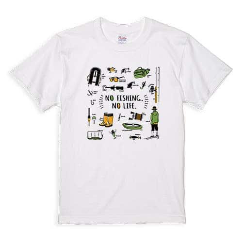 【Tシャツ】【釣りざんまい】釣りに行く準備_カラフル 5.6oz Cotton:100%