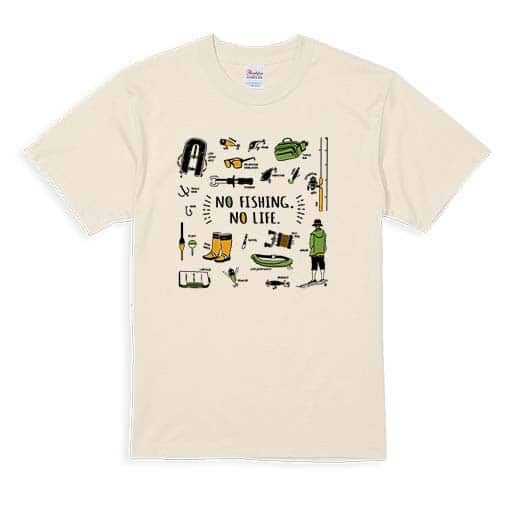 【Tシャツ】【釣りざんまい】釣りに行く準備_カラフル 5.6oz Cotton:100%