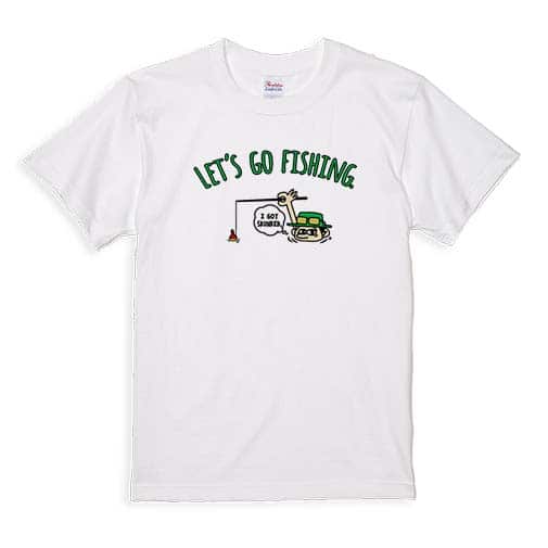 【Tシャツ】【釣りざんまい】ユニークなアングラー 5.6oz Cotton:100%