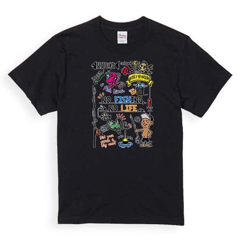 【Tシャツ】【釣りざんまい】釣りが好きなんです_カラフル 5.6oz Cotton:100%