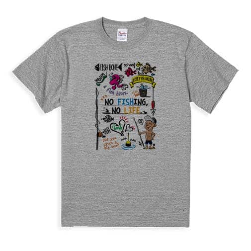 【Tシャツ】【釣りざんまい】釣りが好きなんです_カラフル 5.6oz Cotton:100%