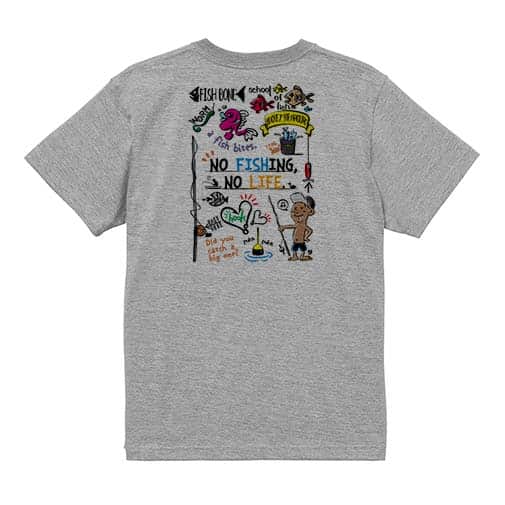 【Tシャツ】【釣りざんまい】釣りが好きなんです_カラフル 5.6oz Cotton:100%