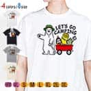 【Tシャツ】キャンプに行くシロクマさん(wakat) 5.6oz Cotton:100%