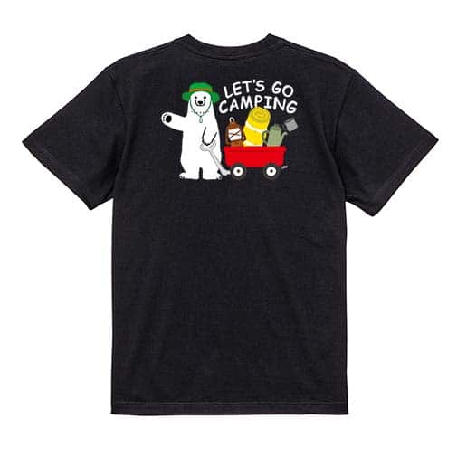 【Tシャツ】キャンプに行くシロクマさん(wakat) 5.6oz Cotton:100%