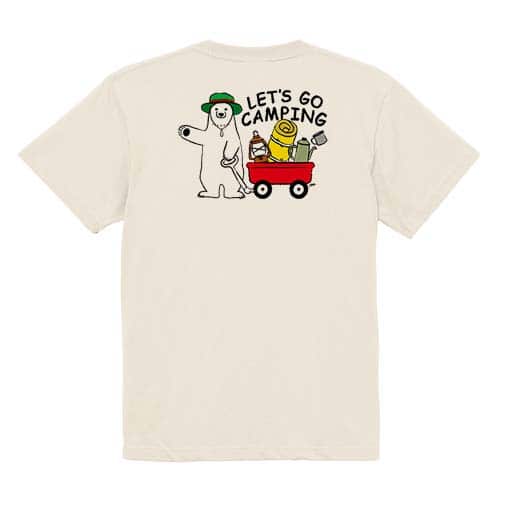 【Tシャツ】キャンプに行くシロクマさん(wakat) 5.6oz Cotton:100%