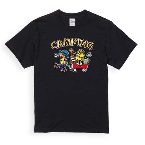 【Tシャツ】【釣りざんまい】キャンピング 5.6oz Cotton:100%