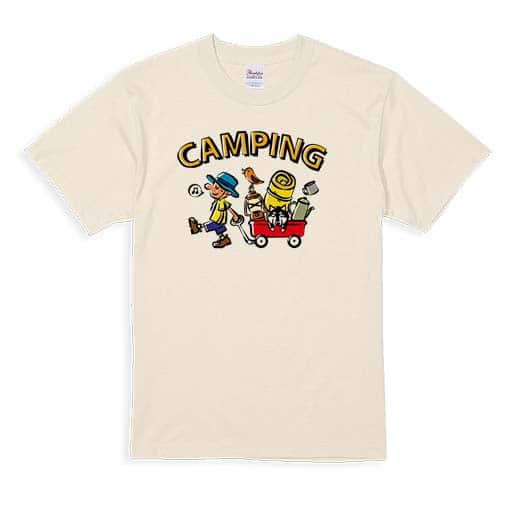 【Tシャツ】【釣りざんまい】キャンピング 5.6oz Cotton:100%