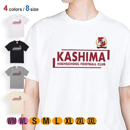 WIDE【Tシャツ】KASHIMA HIGH SCHOOL 5.6oz Cotton:100%
