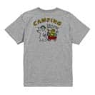 【Tシャツ】シロクマさんキャンプに行く(wakat) 5.6oz Cotton:100%