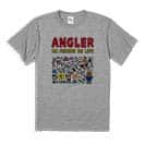 【Tシャツ】【釣りざんまい】釣りをするんです_カラフル　横書き 5.6oz Cotton:100%