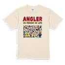 【Tシャツ】【釣りざんまい】釣りをするんです_カラフル　横書き 5.6oz Cotton:100%