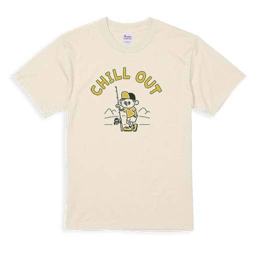 【Tシャツ】【釣りざんまい】のんびり釣りしよう_レトロ 5.6oz Cotton:100%