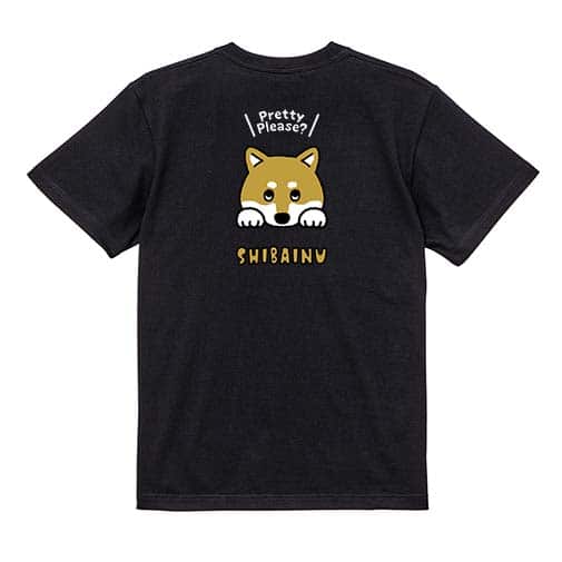 【Tシャツ】柴犬のおねだり顔(wakat) 5.6oz Cotton:100%