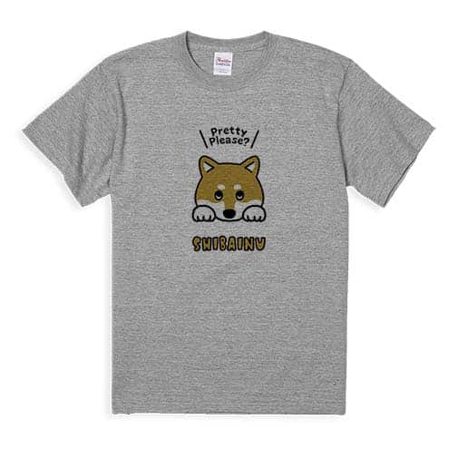 【Tシャツ】柴犬のおねだり顔(wakat) 5.6oz Cotton:100%