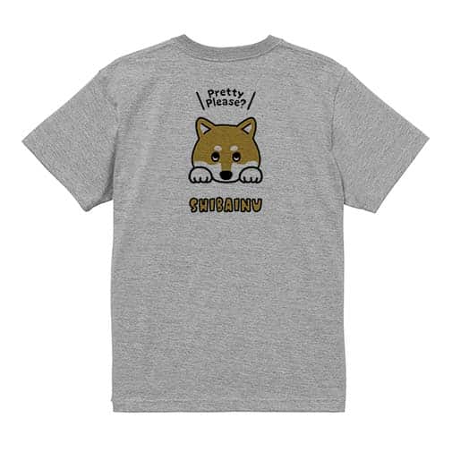 【Tシャツ】柴犬のおねだり顔(wakat) 5.6oz Cotton:100%