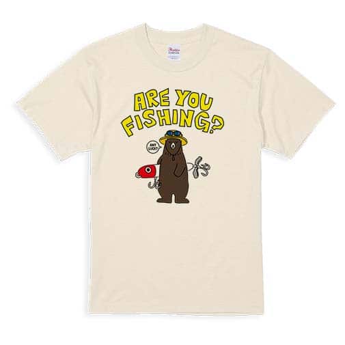 【Tシャツ】【釣りざんまい】ルアーとクマさん 5.6oz Cotton:100%