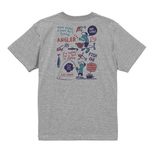 【Tシャツ】【釣りざんまい】釣りに行きませんか?_レトロ 5.6oz Cotton:100%