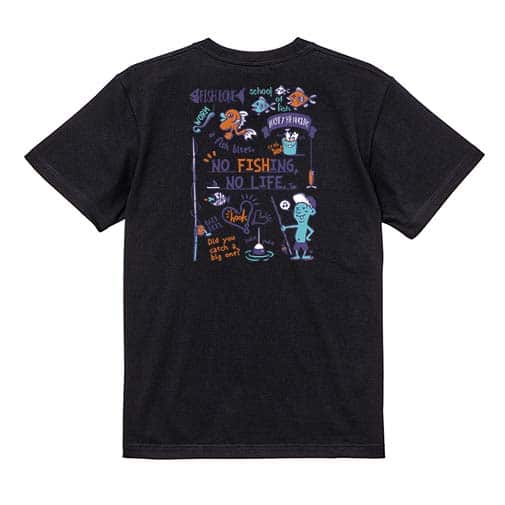 【Tシャツ】【釣りざんまい】釣りが好きなんです_レトロ 5.6oz Cotton:100%