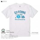 【Tシャツ】【釣りざんまい】ユニークな釣りするアングラー_ブルー 5.6oz Cotton:100%