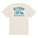 【Tシャツ】【釣りざんまい】ユニークな釣りするアングラー_ブルー 5.6oz Cotton:100%