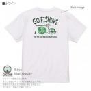 【Tシャツ】【釣りざんまい】ユニークな釣りするアングラー_グリーン 5.6oz Cotton:100%