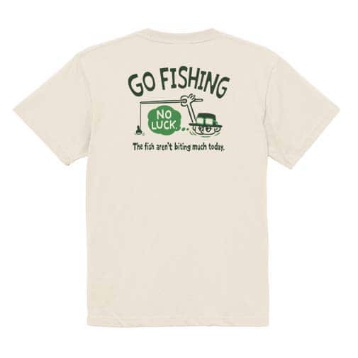 【Tシャツ】【釣りざんまい】ユニークな釣りするアングラー_グリーン 5.6oz Cotton:100%