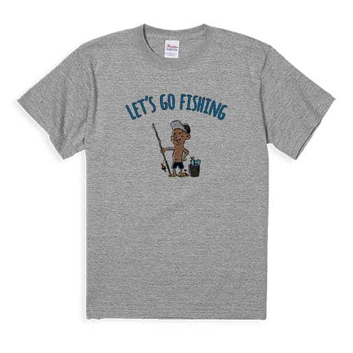 【Tシャツ】【釣りざんまい】レッツゴーフィッシング アングラー_カラフル 5.6oz Cotton:100%