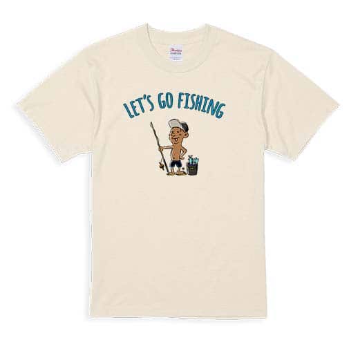 【Tシャツ】【釣りざんまい】レッツゴーフィッシング アングラー_カラフル 5.6oz Cotton:100%