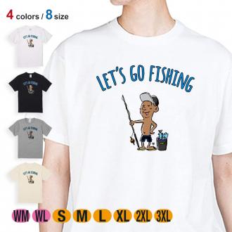 【Tシャツ】【釣りざんまい】レッツゴーフィッシング アングラー_カラフル 5.6oz Cotton:100%
