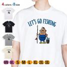【Tシャツ】【釣りざんまい】レッツゴーフィッシング ポッチャリアングラー_カラフル 5.6oz Cotton:100%