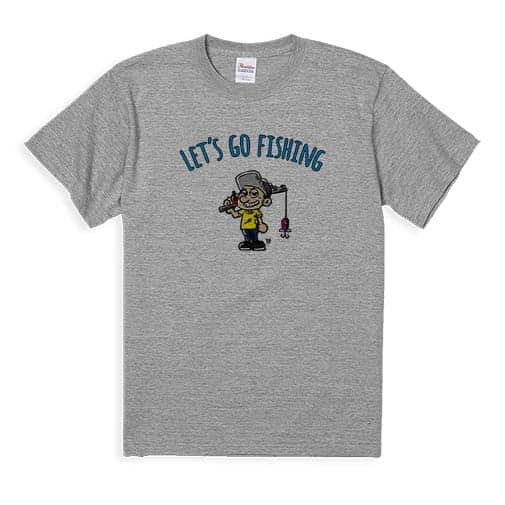 【Tシャツ】【釣りざんまい】レッツゴーフィッシング 釣り好き少年_カラフル 5.6oz Cotton:100%
