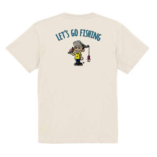 【Tシャツ】【釣りざんまい】レッツゴーフィッシング 釣り好き少年_カラフル 5.6oz Cotton:100%