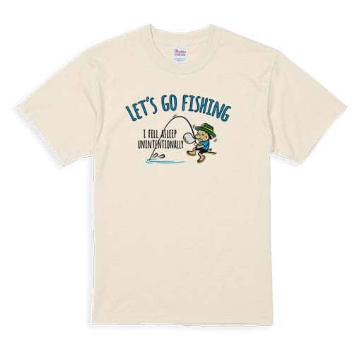 【Tシャツ】【釣りざんまい】レッツゴーフィッシング ウトウトアングラー_カラフル 5.6oz Cotton:100%