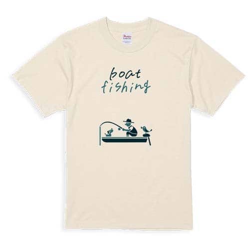 【Tシャツ】【釣りざんまい】ボート釣りを楽しむ  5.6oz Cotton:100%