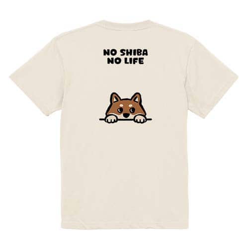 【Tシャツ】何か気になる柴犬_赤柴(wakat) 5.6oz Cotton:100%