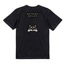 【Tシャツ】何か気になる柴犬_黒柴(wakat) 5.6oz Cotton:100%
